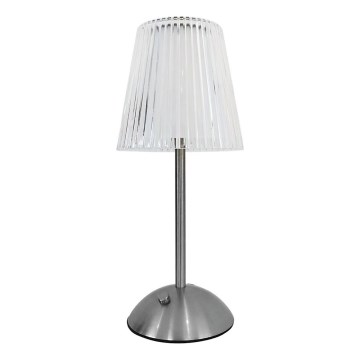 LED Ściemnialna akumulatorowa dotykowa lampa stołowa ELBA LED/1,6W/800 mAh matowy chrom/przezroczysty