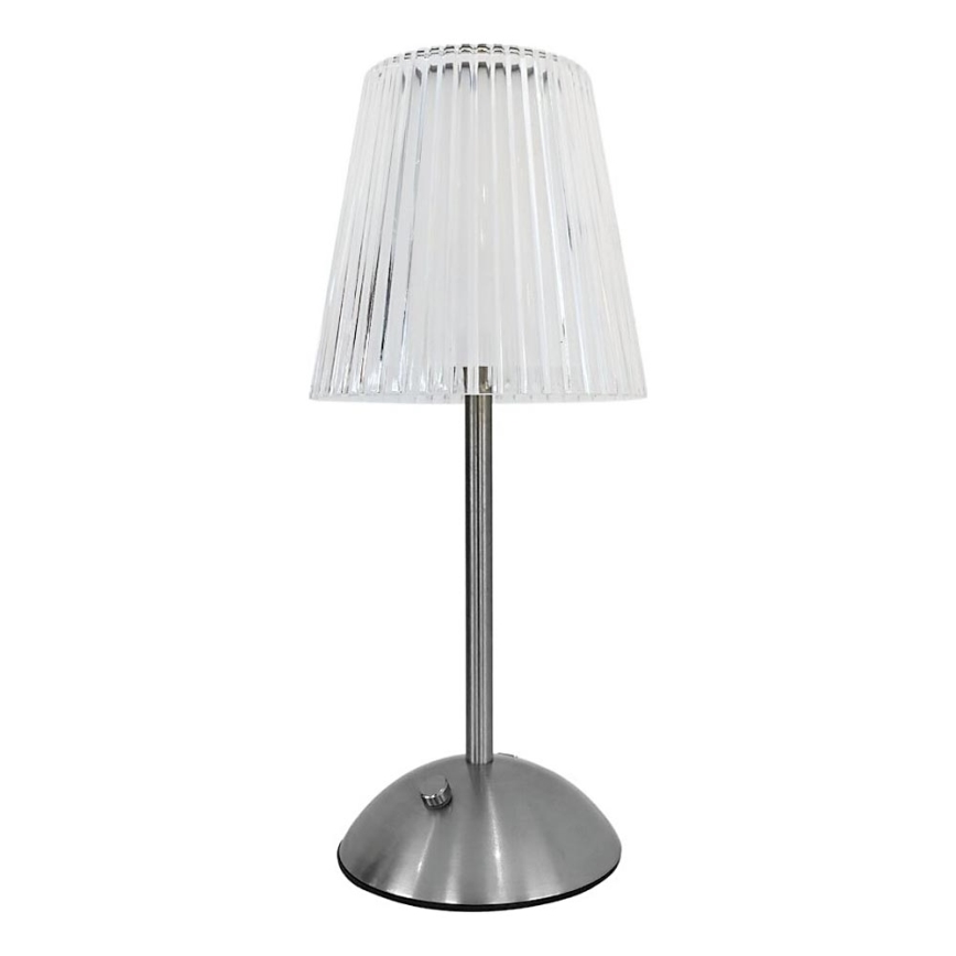 LED Ściemnialna akumulatorowa dotykowa lampa stołowa ELBA LED/1,6W/800 mAh matowy chrom/przezroczysty