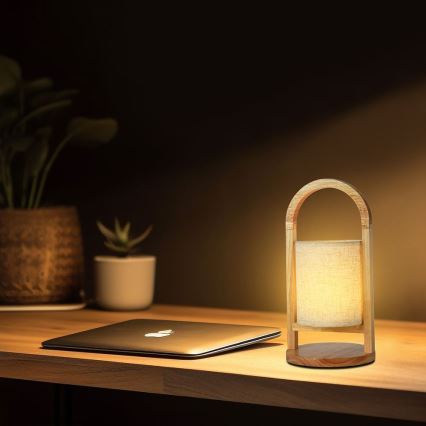LED Ściemnialna akumulatorowa dotykowa lampa stołowa LED/1,5W/5V 3000K 1800 mAh beżowy