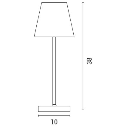 LED Ściemnialna akumulatorowa dotykowa lampa stołowa LED/3,5W/5V 5200mAh szara