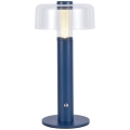 LED Ściemnialna akumulatorowa dotykowa lampka stołowa LED/1W/5V 3000K 1800 mAh niebieska