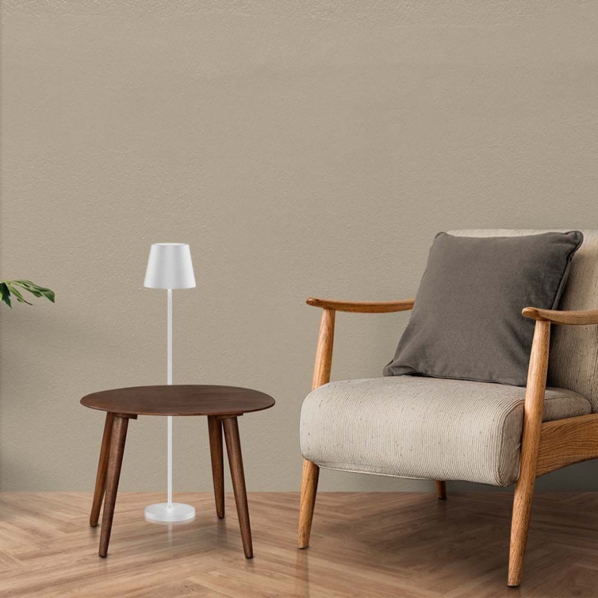 LED Ściemnialna akumulatorowa lampa podłogowa 3w1 LED/4W/5V 4400 mAh 3000K IP54 biała