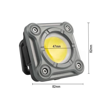 LED Ściemnialna akumulatorowa lampa robocza LED/15W/5V IPX4 1000 lm 2000 mAh