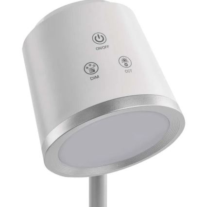 LED Ściemnialna akumulatorowa lampa stołowa 4w1 LED/6W/3,7V 3000K/4000K/6500K 1500mAh biały
