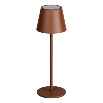 LED Ściemnialna akumulatorowa lampa stołowa INITA LED/1,2W/1800 mAh IP54 brązowa