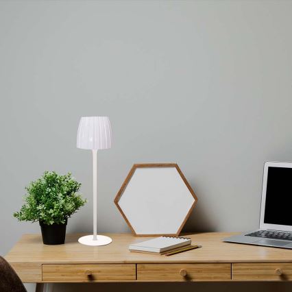 LED Ściemnialna akumulatorowa dotykowa lampka stołowa LED/2,7W/5V 3000/4000/6000K 1800 mAh biała