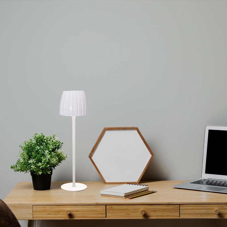 LED Ściemnialna akumulatorowa dotykowa lampka stołowa LED/2,7W/5V 3000/4000/6000K 1800 mAh biała