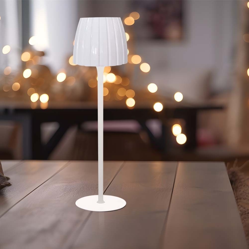 LED Ściemnialna akumulatorowa dotykowa lampka stołowa LED/2,7W/5V 3000/4000/6000K 1800 mAh biała
