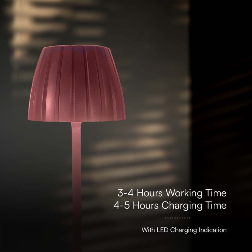 LED Ściemnialna akumulatorowa dotykowa lampka stołowa LED/2,7W/5V 3000/4000/6000K 1800 mAh brązowa
