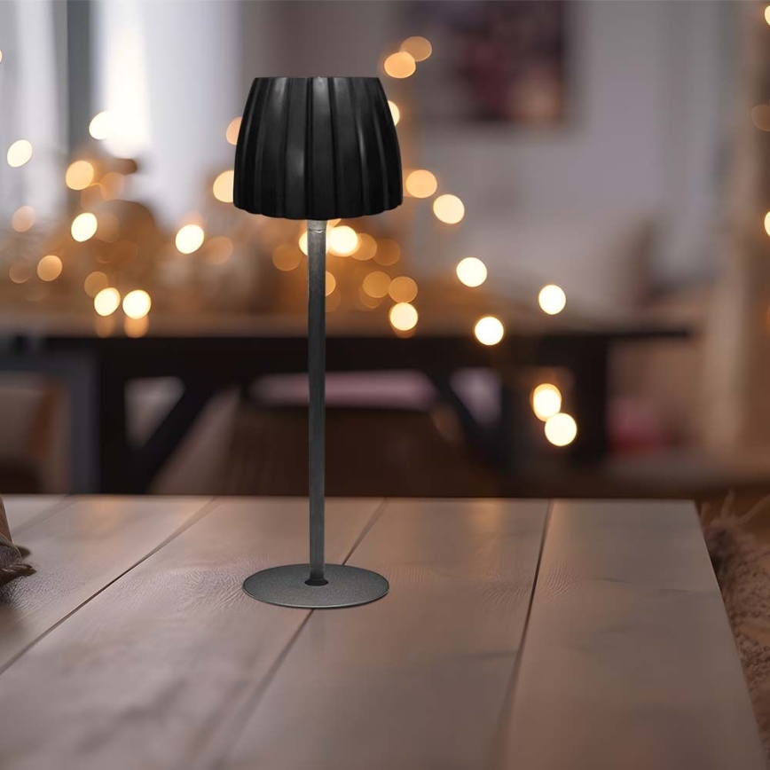 LED Ściemnialna akumulatorowa dotykowa lampka stołowa LED/2,7W/5V 3000/4000/6000K 1800 mAh czarna