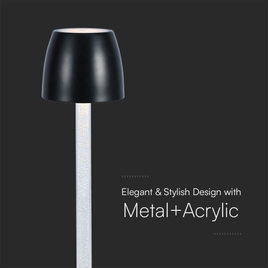 LED Ściemnialna ładowalny dotykowa Lampa stołowa LED/3W/5V 3000K 1800 mAh biały