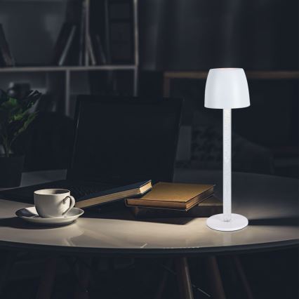 LED Ściemnialna ładowalna dotykowa Lampa stołowa LED/3W/5V 3000K 1800 mAh czarny