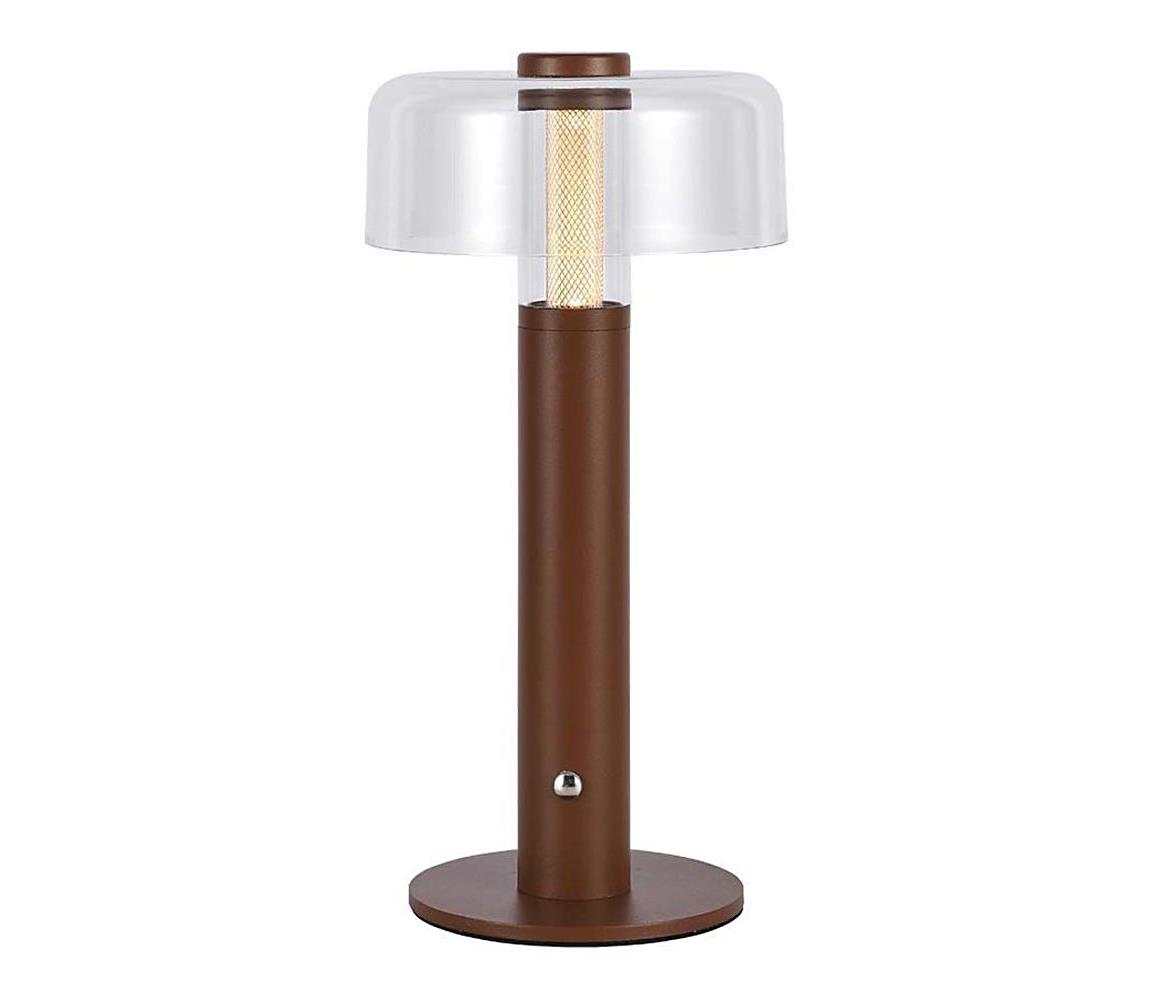 LED Ściemnialna akumulatorowa lampa stołowa LED/1W/5V 3000K 1800 mAh brązowa