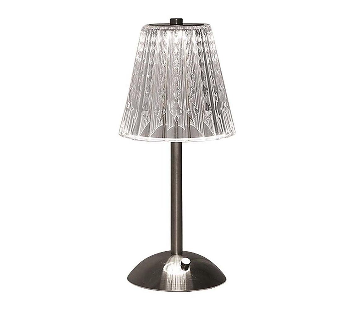 LED Ściemnialna akumulatorowa lampa stołowa LED/2,4W/5V 3000-6000K 1800 mAh chrom