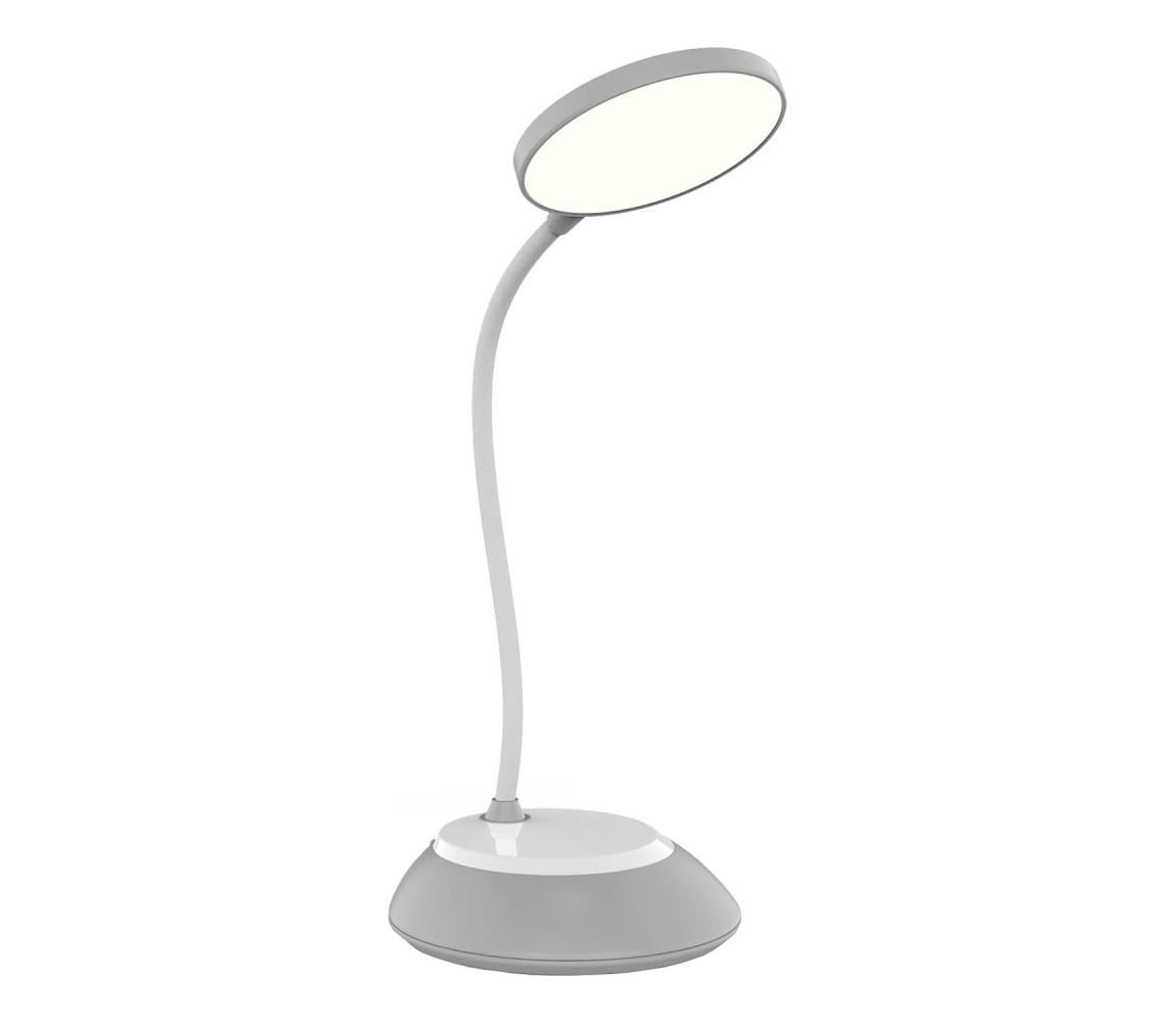 LED Ściemnialna akumulatorowa lampa stołowa VISUA LED/5W/5V 3000-5000K szara