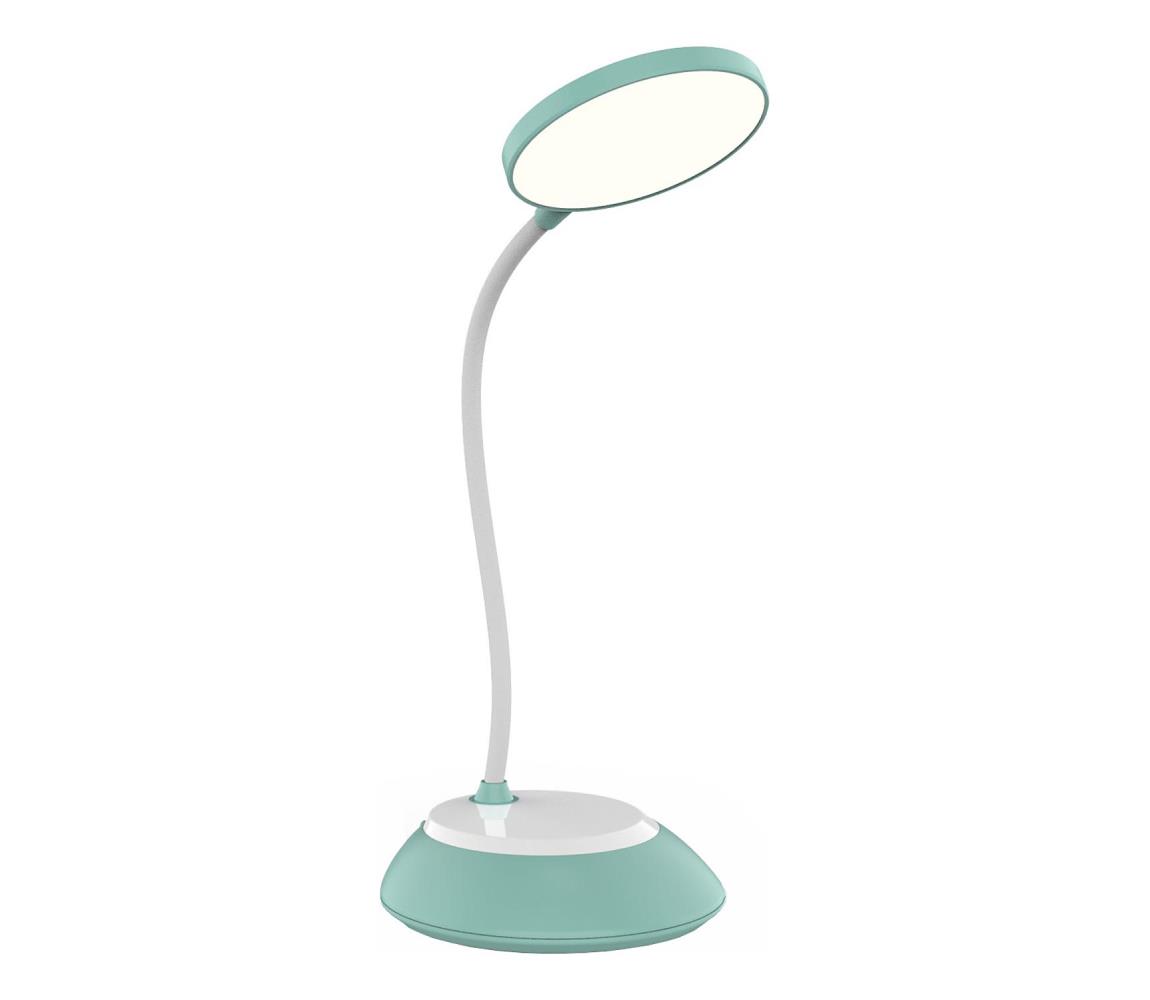 LED Ściemnialna akumulatorowa lampa stołowa VISUA LED/5W/5V 3000-5000K turkusowa
