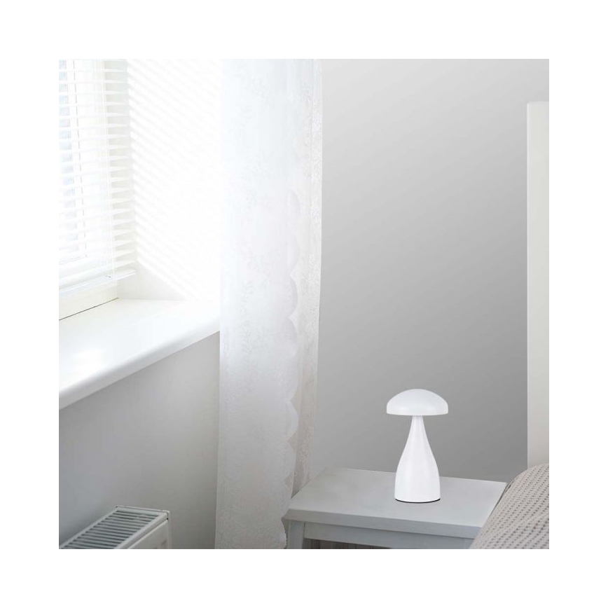 LED Ściemnialna akumulatorowa dotykowa lampka stołowa LED/1W/5V 3000-6000K 1800 mAh biała