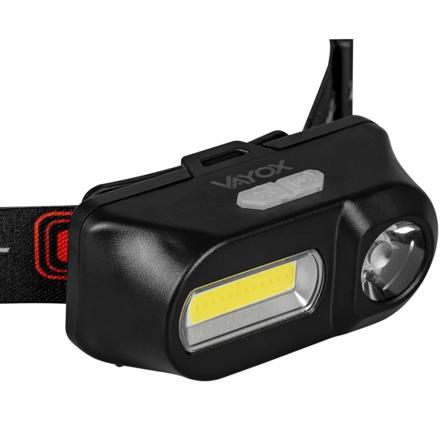LED Ściemnialna czołówka akumulatorowa 2xLED/5V IP44 210 błyszcząca 2000 mAh