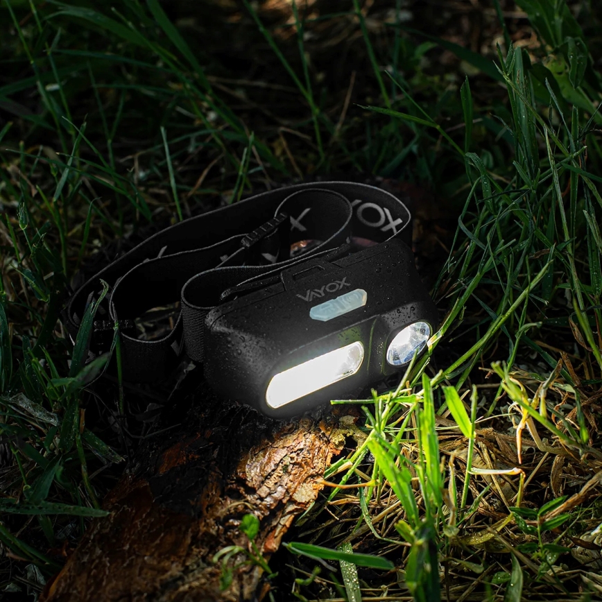 LED Ściemnialna czołówka akumulatorowa 2xLED/5V IPX4 250 błyszcz. 2000 mAh