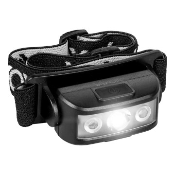 LED Ściemnialna czołówka akumulatorowa 3xLED/5V IPX4 100 błyszcząca 1200 mAh