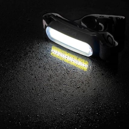 LED Ściemnialna czołówka akumulatorowa LED/5V IPX4 300 błyszcząca 1200 mAh