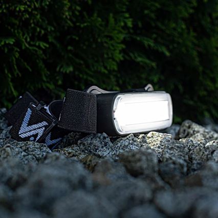 LED Ściemnialna czołówka akumulatorowa LED/5V IPX4 300 błyszcząca 1200 mAh