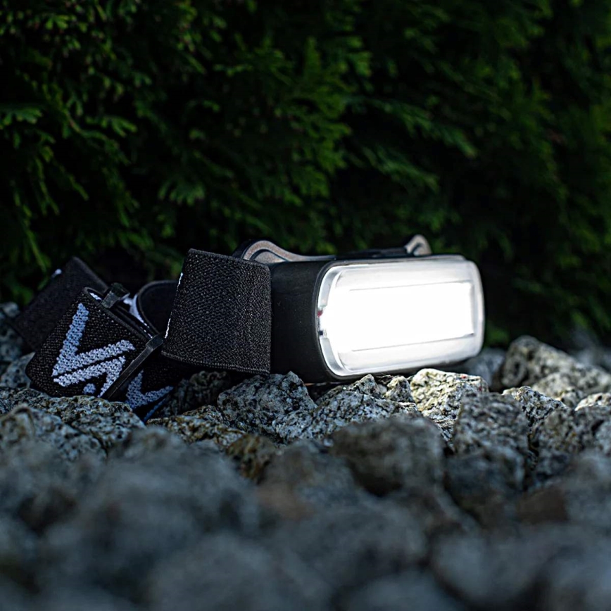 LED Ściemnialna czołówka akumulatorowa LED/5V IPX4 300 błyszcząca 1200 mAh