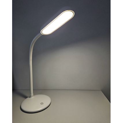 LED Ściemnialna dotykowa elastyczna Lampa stołowa LED/6W/5V USB 1200 mAh biały