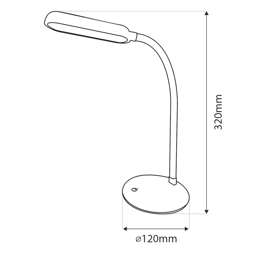 LED Ściemnialna dotykowa elastyczna Lampa stołowa LED/6W/5V USB 1200 mAh biały