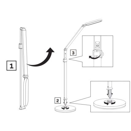 LED Ściemnialna dotykowa lampa podłogowa FERRARA LED/13W/230V 3000/4000/6000K biała