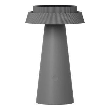 LED Ściemnialna dotykowa lampa solarna MARAKESZ LED/3,7V USB 3600 mAh 1800/2700/3000K IP54 szara