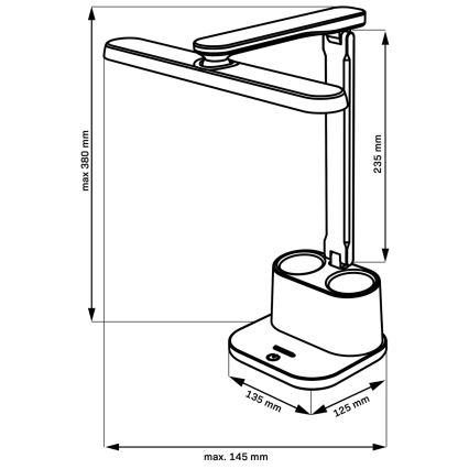 LED Ściemnialna dotykowa lampa stołowa BARI LED/6W/230V biała