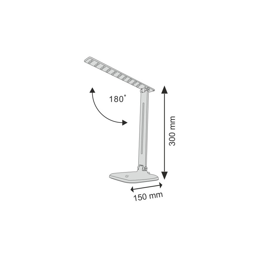 LED Ściemnialna dotykowa lampa stołowa JOWI LED/8W/230V czarna