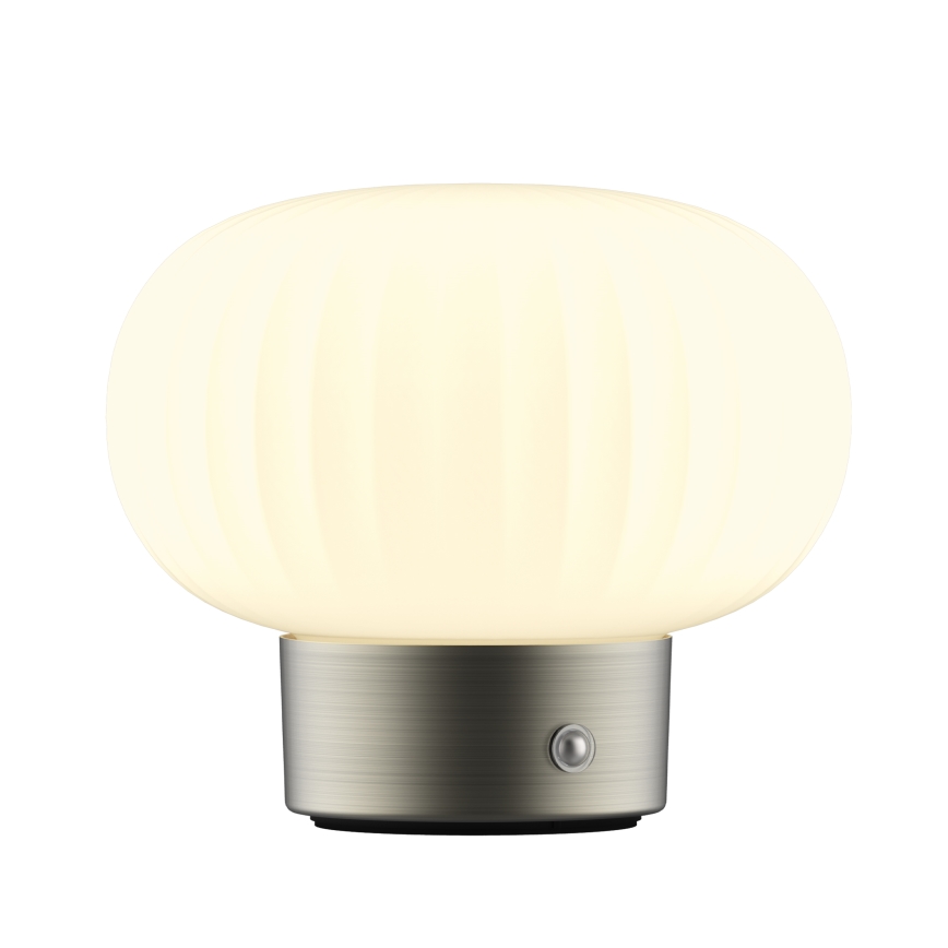 LED Ściemnialna dotykowa lampa stołowa LATTE LED/1,8W/5V USB 2000 mAh matowy chrom/biały