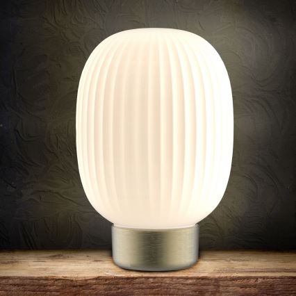 LED Ściemnialna dotykowa lampa stołowa LATTE LED/1,8W/5V USB 2000 mAh zl./biały