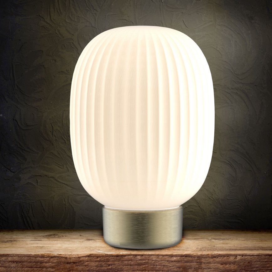LED Ściemnialna dotykowa lampa stołowa LATTE LED/1,8W/5V USB 2000 mAh zl./biały