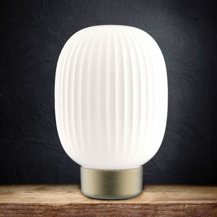 LED Ściemnialna dotykowa lampa stołowa LATTE LED/1,8W/5V USB 2000 mAh zl./biały