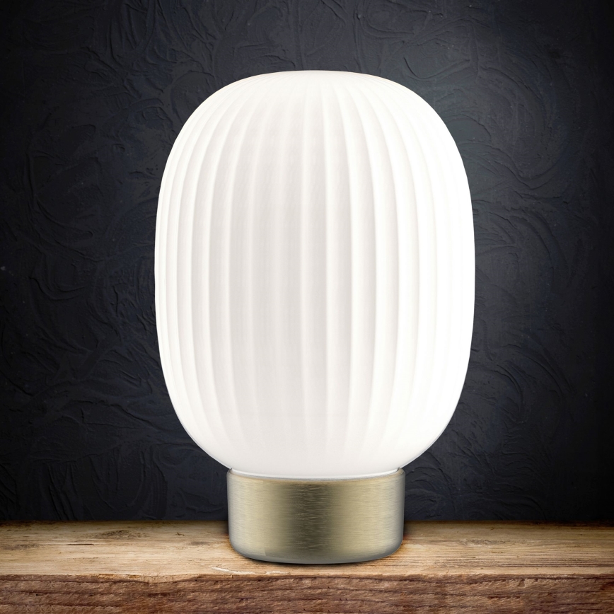 LED Ściemnialna dotykowa lampa stołowa LATTE LED/1,8W/5V USB 2000 mAh zl./biały