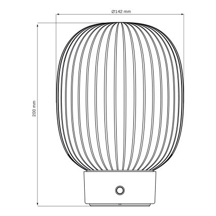 LED Ściemnialna dotykowa lampa stołowa LATTE LED/1,8W/5V USB 2000 mAh zl./biały