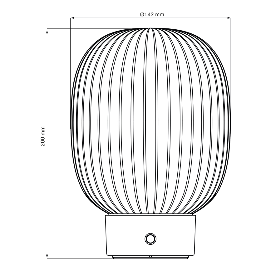 LED Ściemnialna dotykowa lampa stołowa LATTE LED/1,8W/5V USB 2000 mAh zl./biały