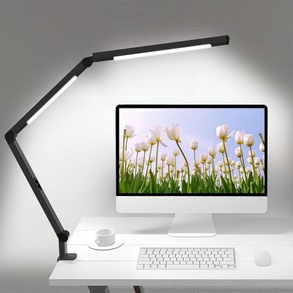 LED Ściemnialna dotykowa elastyczny Lampa stołowa POINTIQ LED/12W/230V 3000/4000/5000/6500K CRI 92 czarny