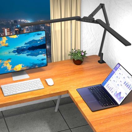 LED Ściemnialna dotykowa elastyczny Lampa stołowa POINTIQ LED/24W/230V 3000-6500K CRI 92 czarny