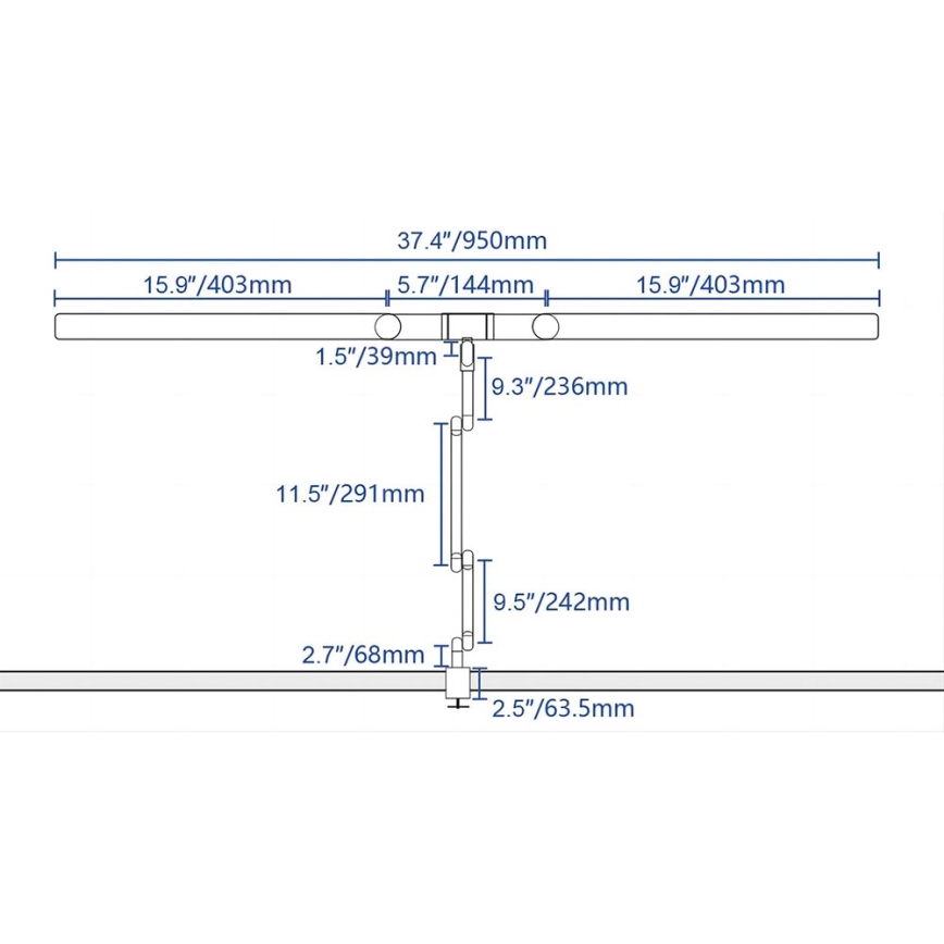 LED Ściemnialna dotykowa elastyczny Lampa stołowa POINTIQ LED/24W/230V 3000-6500K CRI 92 czarny