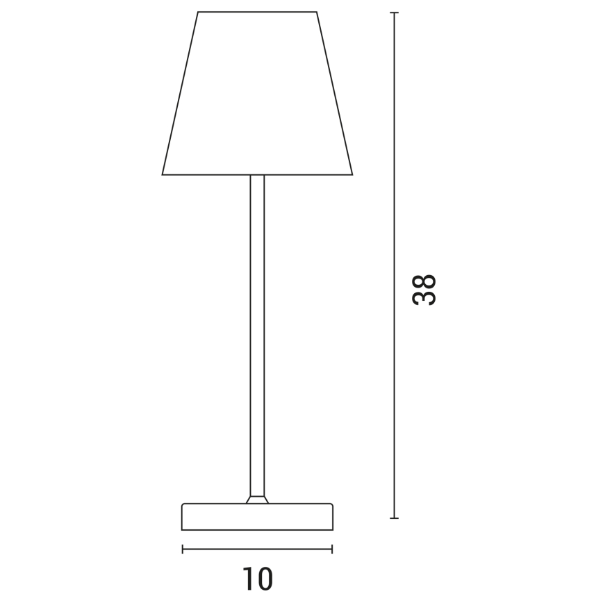 LED Ściemnialna dotykowa lampa stołowa LED/3,5W/5V 5200 mAh IP54 biała