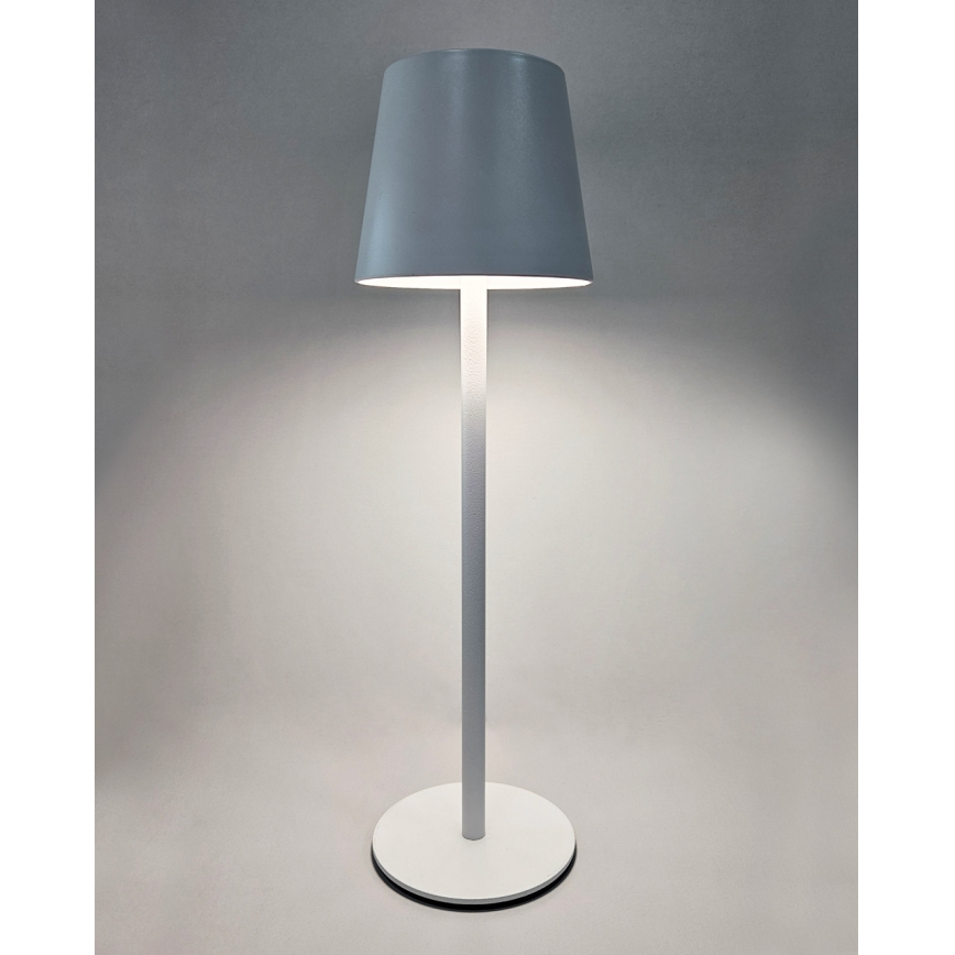 LED Ściemnialna dotykowa lampa stołowa LED/5W/5V USB 1200 mAh biały