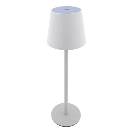 LED Ściemnialna dotykowa lampa stołowa LED/5W/5V USB 1200 mAh biały