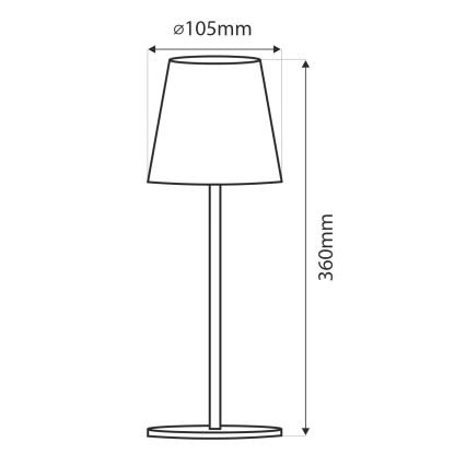 LED Ściemnialna dotykowa lampa stołowa LED/5W/5V USB 1200 mAh biały