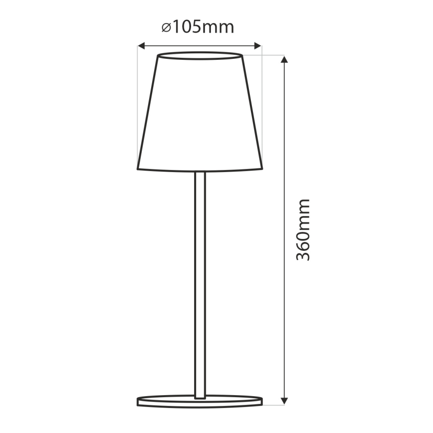 LED Ściemnialna dotykowa lampa stołowa LED/5W/5V USB 1200 mAh biały