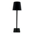 LED Ściemnialna dotykowa lampa stołowa LED/5W/5V USB 1200 mAh czarny