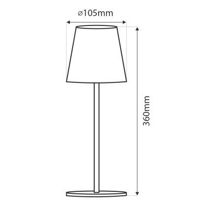 LED Ściemnialna dotykowa lampa stołowa LED/5W/5V USB 1200 mAh czarny